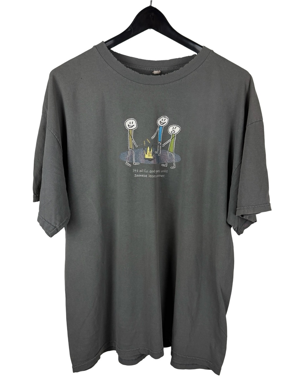 Vintage 2000s Fun & Games Until You Lose A Weiner Comedy Shirt Size XL